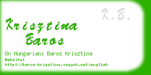 krisztina baros business card